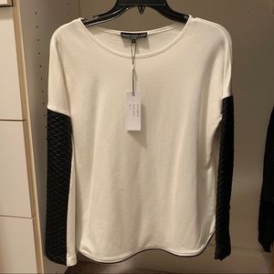 Generation Love White and Black Crew Neck Sweater